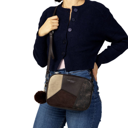 Remonte Q0674-25 Brown & Bronze Combi Handbag
