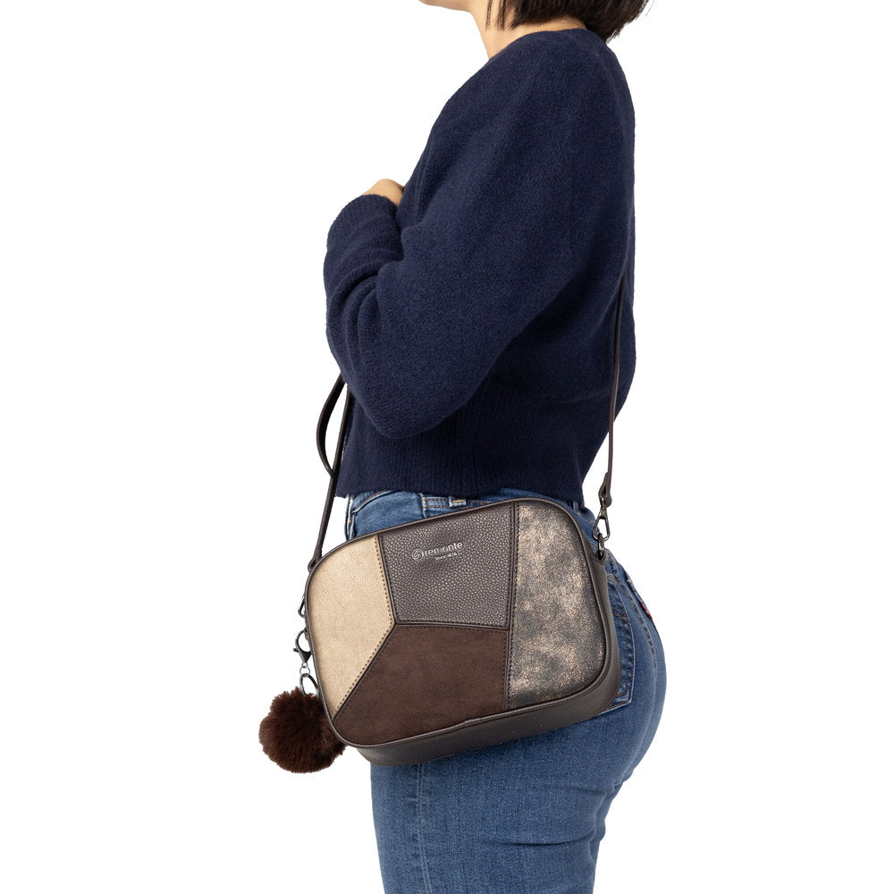 Remonte Q0674-25 Brown & Bronze Combi Handbag