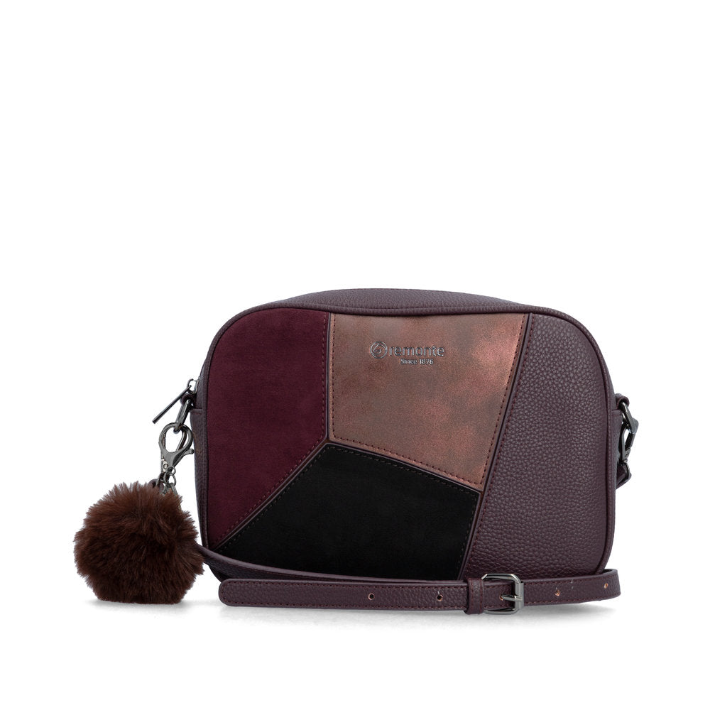 Remonte Q0674-35 Wine, Black Purple Combi Handbag