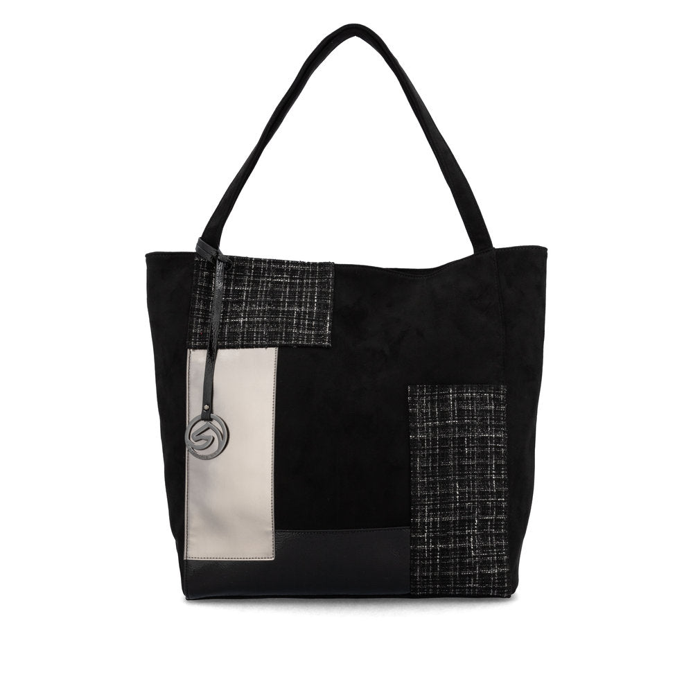 Remonte Q0727-01 Black, White & Silver Handbag