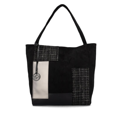 Remonte Q0727-01 Black, White & Silver Handbag