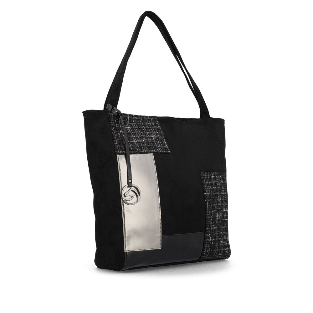 Remonte Q0727-01 Black, White & Silver Handbag