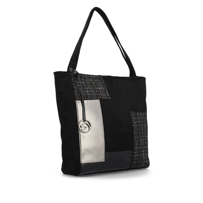 Remonte Q0727-01 Black, White & Silver Handbag