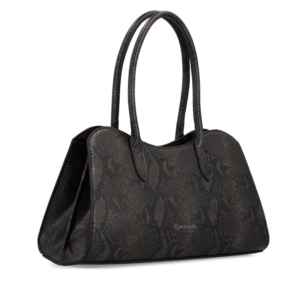 Remonte Q0741-45 Black Smoke Snake Print Handbag