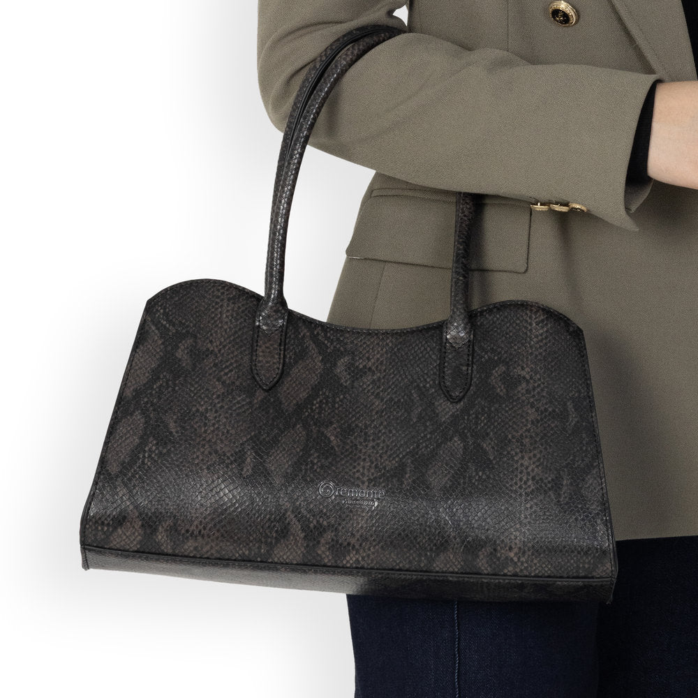 Remonte Q0741-45 Black Smoke Snake Print Handbag
