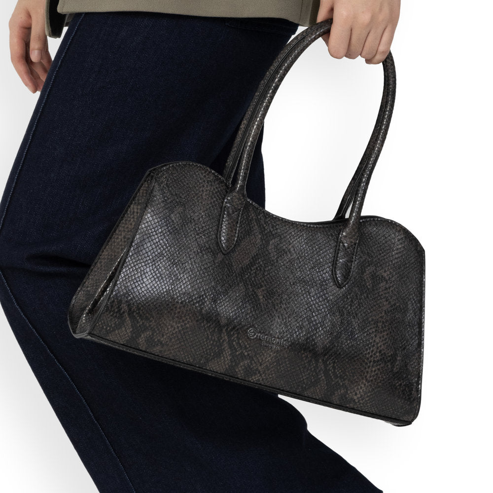 Remonte Q0741-45 Black Smoke Snake Print Handbag