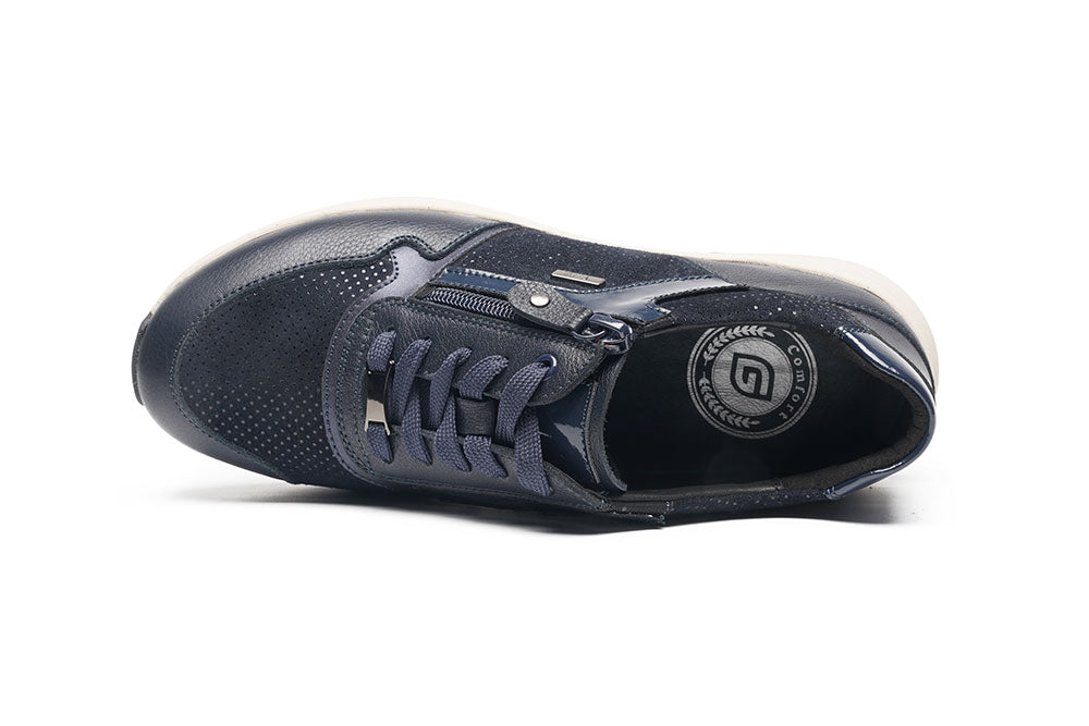 G Comfort R-5189-3L Navy Combi Ultra Light Trainers - Rolling Fitness