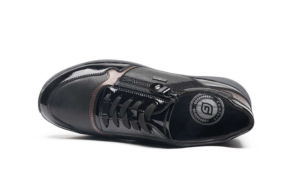 G Comfort R-5189-3S Black Combi Ultra Light Trainers - Rolling Fitness