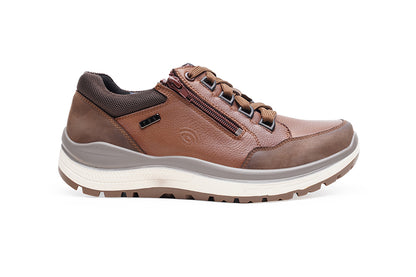 G Comfort R-5583CG Rolling Fitness Cognac Tan Zip Sneakers