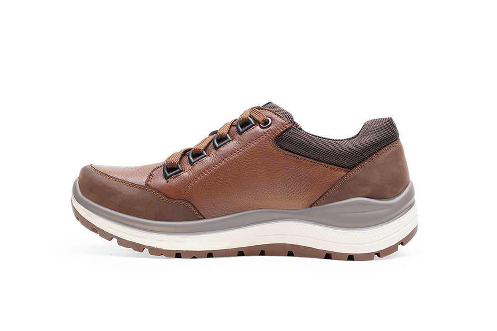 G Comfort R-5583CG Rolling Fitness Cognac Tan Zip Sneakers