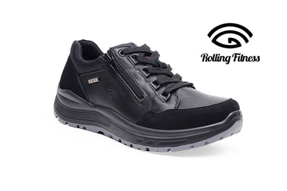 G Comfort R-5583SN Rolling Fitness Black Zip Sneakers