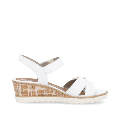 Remonte R6266-80 White F 1/2 Sandals with Slingback Strap