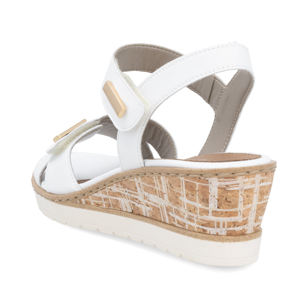 Remonte R6266-80 White F 1/2 Sandals with Slingback Strap