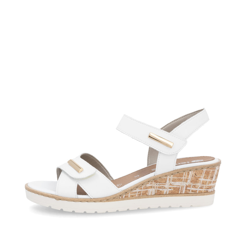 Remonte R6266-80 White F 1/2 Sandals with Slingback Strap