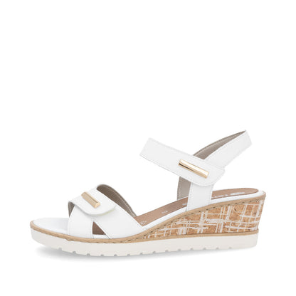 Remonte R6266-80 White F 1/2 Sandals with Slingback Strap