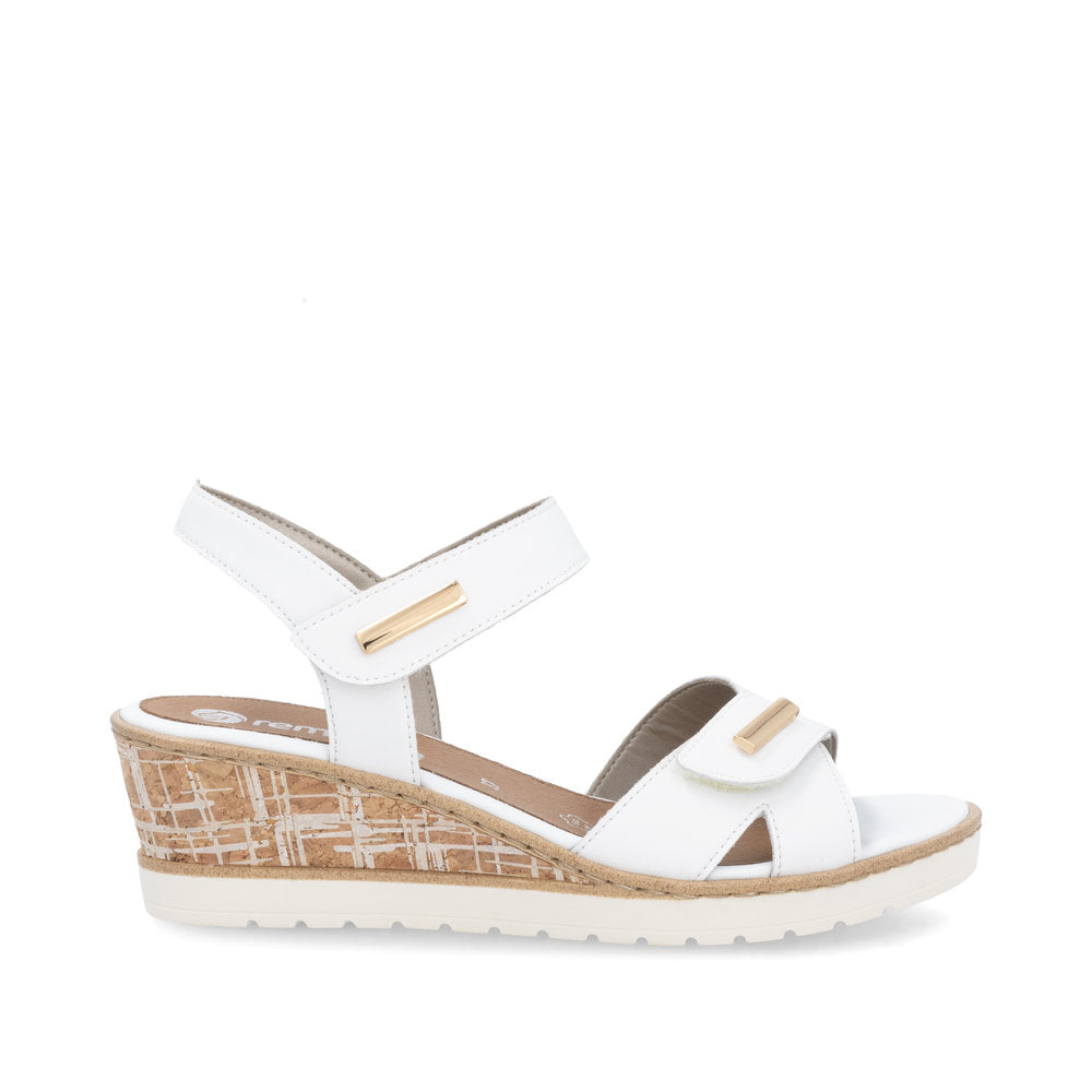 Remonte R6266-80 White F 1/2 Sandals with Slingback Strap