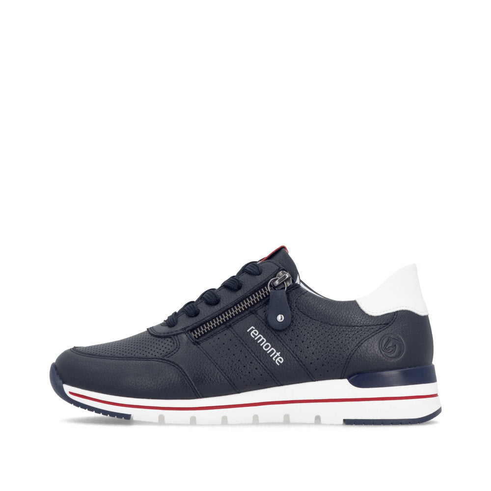 Remonte R6705-15 Navy & White G Fit Trainers with Zip
