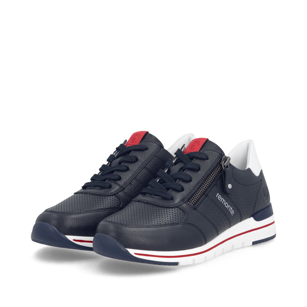Remonte R6705-15 Navy & White G Fit Trainers with Zip