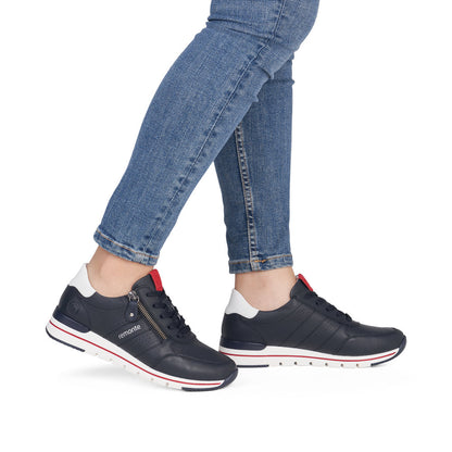 Remonte R6705-15 Navy & White G Fit Trainers with Zip