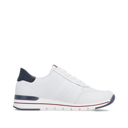 Remonte R6705-82 White, Navy & Red G Fit Trainers with Zip