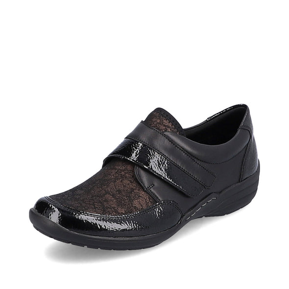 Remonte R7600-03 Black Combi Velcro H Fit Shoes