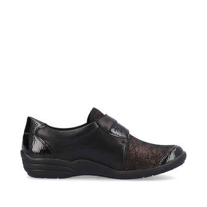 Remonte R7600-03 Black/Bronze Combi Velcro H Fit Shoes