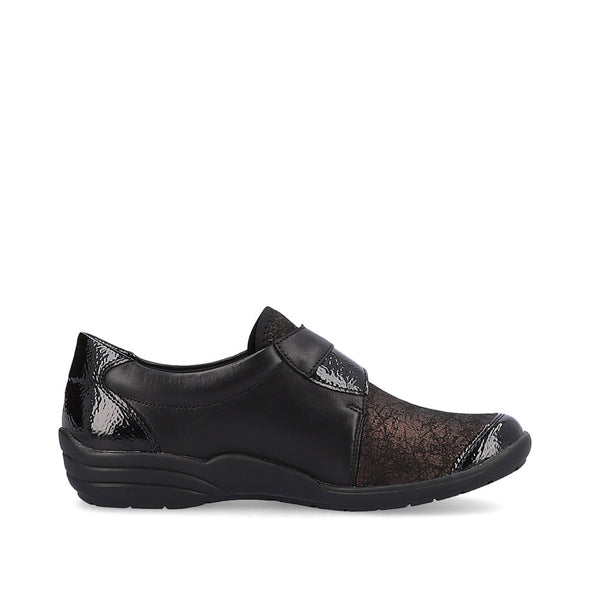 Remonte R7600-03 Black Combi Velcro H Fit Shoes