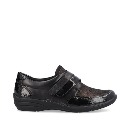 Remonte R7600-03 Black/Bronze Combi Velcro H Fit Shoes