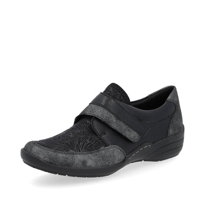Remonte R7600-05 Black Combi Velcro H Fit Shoes