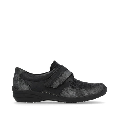 Remonte R7600-05 Black Combi Velcro H Fit Shoes