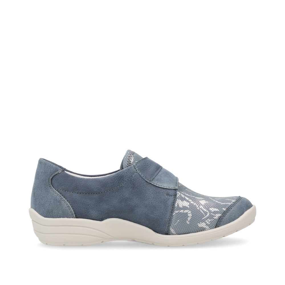 Remonte R7600-14 Light Blue & Silver H Fit Velcro Shoes