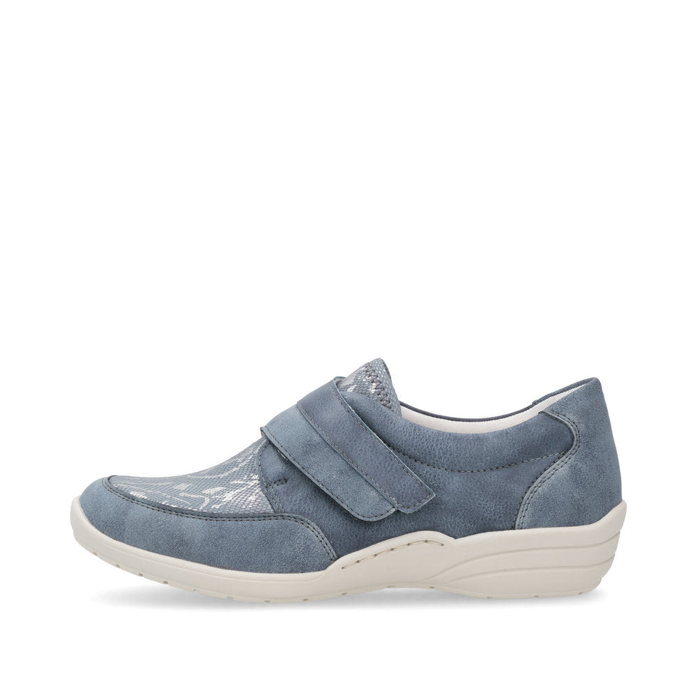 Remonte R7600-14 Light Blue & Silver H Fit Velcro Shoes