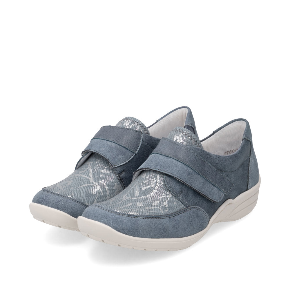 Remonte R7600-14 Light Blue & Silver H Fit Velcro Shoes