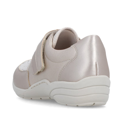 Remonte R7600-93 Champagne Gold, Beige & White H Fit Velcro Shoes