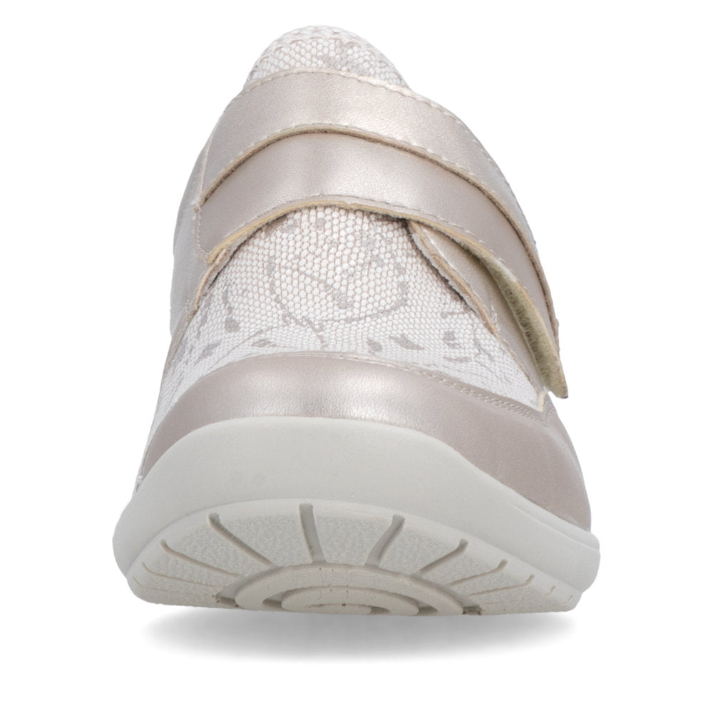 Remonte R7600-93 Champagne Gold, Beige & White H Fit Velcro Shoes