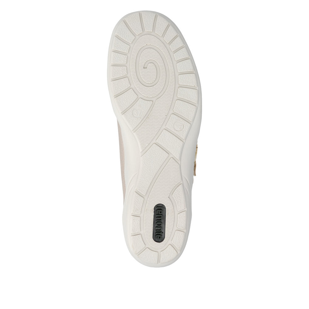 Remonte R7600-93 Champagne Gold, Beige & White H Fit Velcro Shoes