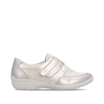 Remonte R7600-93 Champagne Gold, Beige & White H Fit Velcro Shoes