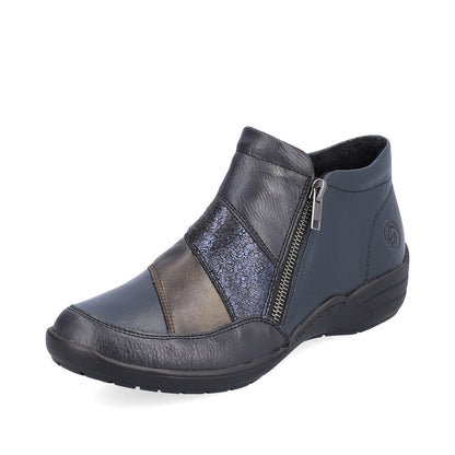 Remonte R7678-14 Navy Combi Ankle Boots