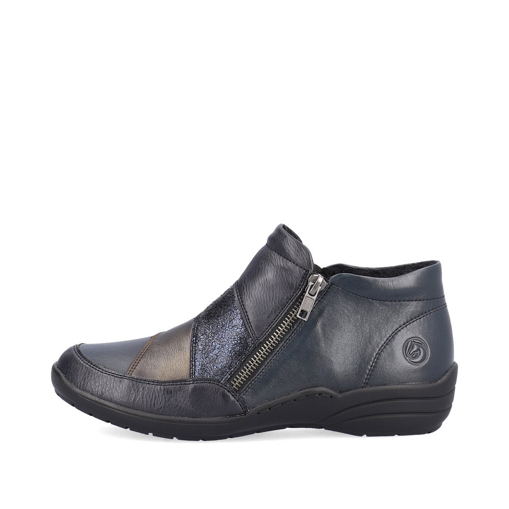 Remonte R7678-14 Navy Combi Ankle Boots