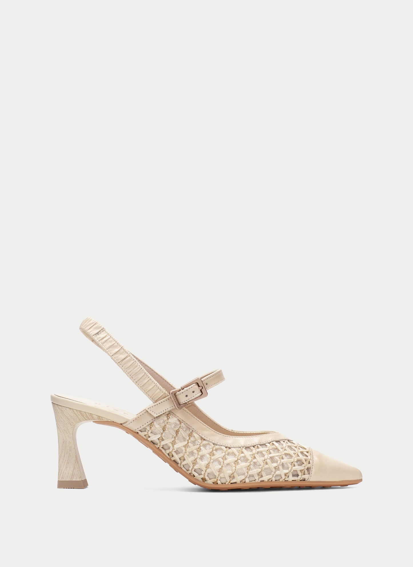 Hispanitas RHV264671 Butter Panna Cream Heels with Slingback Strap