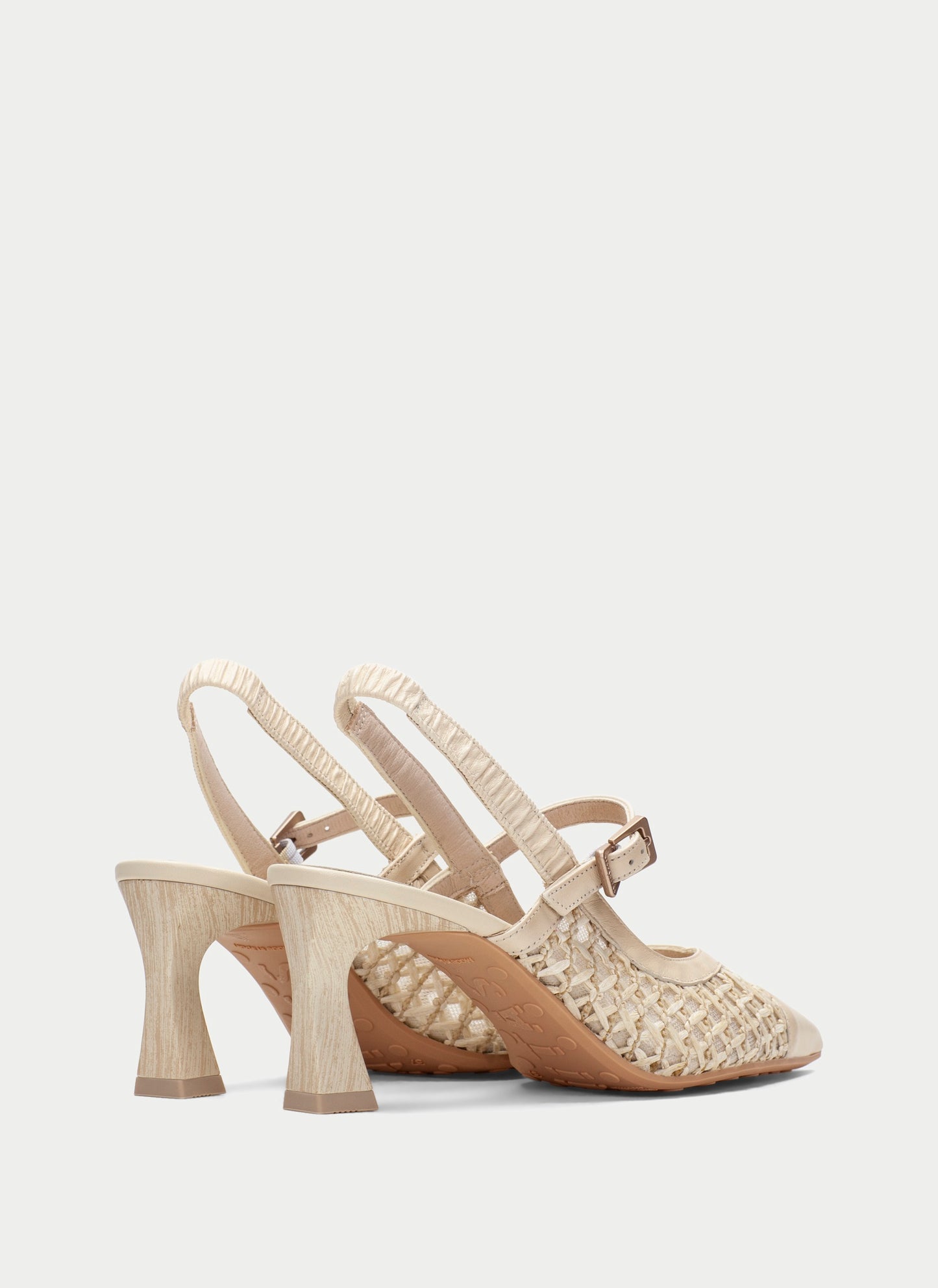 Hispanitas RHV264671 Butter Panna Cream Heels with Slingback Strap