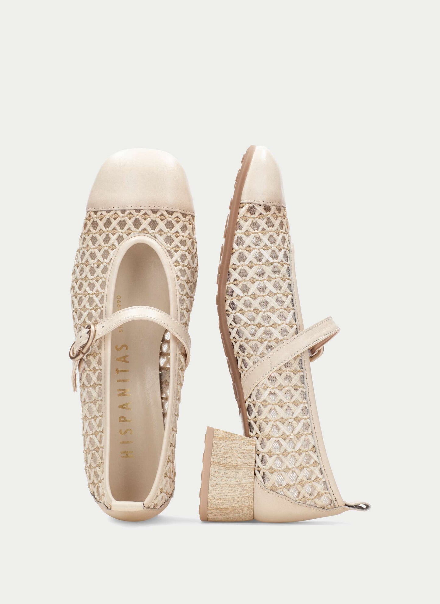 Hispanitas RHV264686 Butter Panna Cream Heeled Shoes