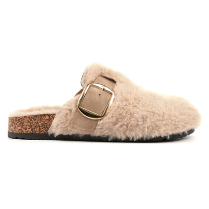 Lunar KLC002 BG Rhianna Beige Mule Slippers