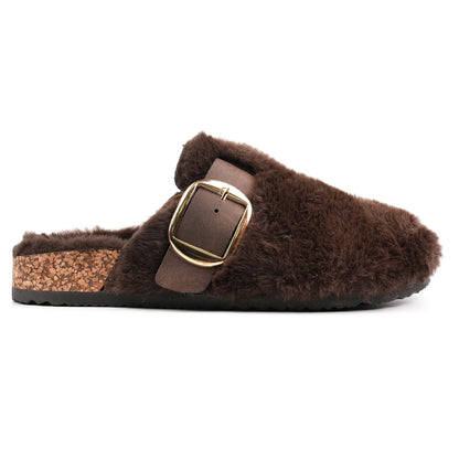 Lunar KLC002 BR Rhianna Brown Mule Slippers