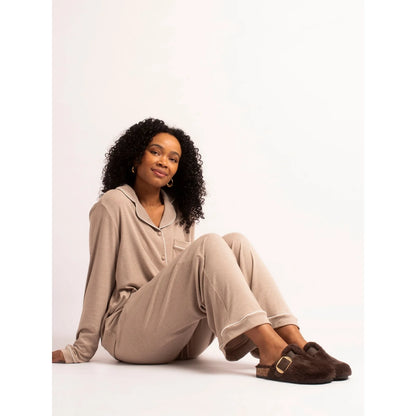 Lunar KLC002 BR Rhianna Brown Mule Slippers