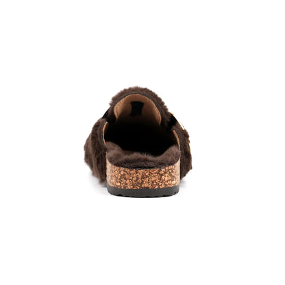 Lunar KLC002 BR Rhianna Brown Mule Slippers