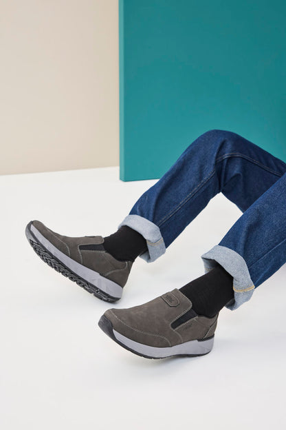 Rieker 11550-45 Dark Grey H Fit Slip On Shoes