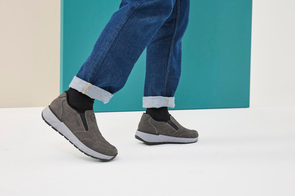 Rieker 11550-45 Dark Grey H Fit Slip On Shoes