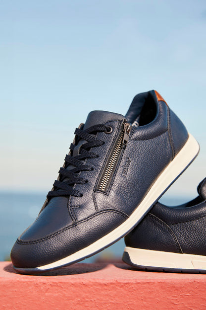 Rieker 11903-14 Navy Lace Trainers with Zip