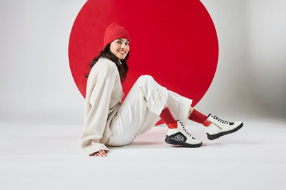 Rieker 45904-60 White, Black & Red Combi Ankle Boots